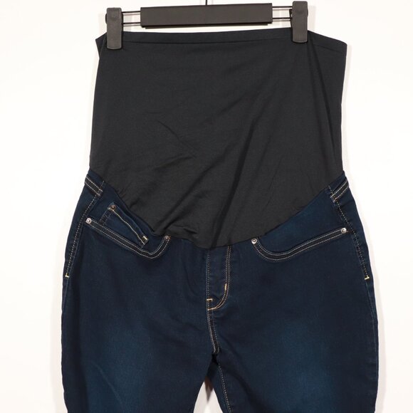 NWOT Signature by Levi Strauss Maternity Skinny Jeans Dark Wash Size Large - Picture 7 of 11
